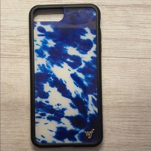 Blue tie dye wildflower iPhone 8 Plus case